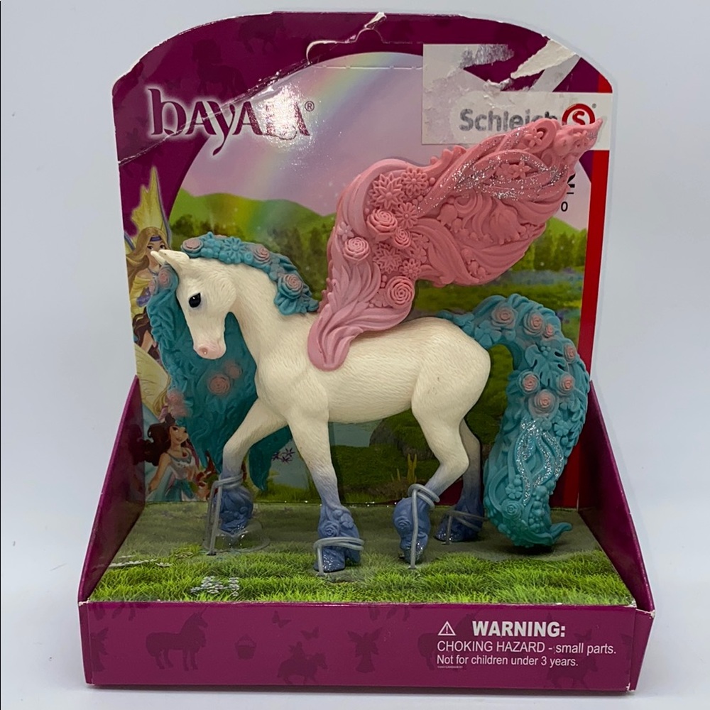 Schleich Bayala Sparkle Flower Pegasus Figurine Toy Horse 70590
